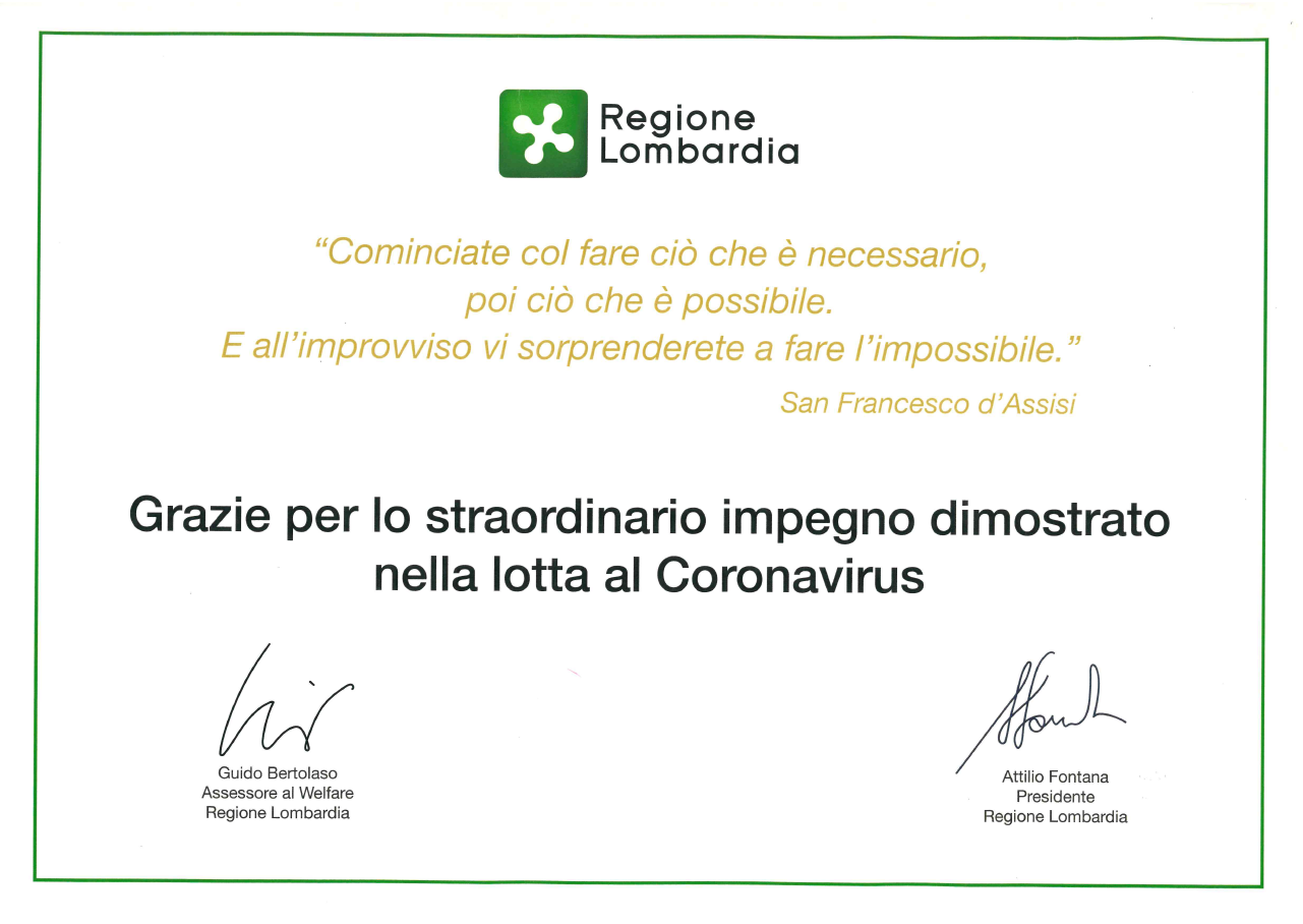 Grazie da Regione Lombardia