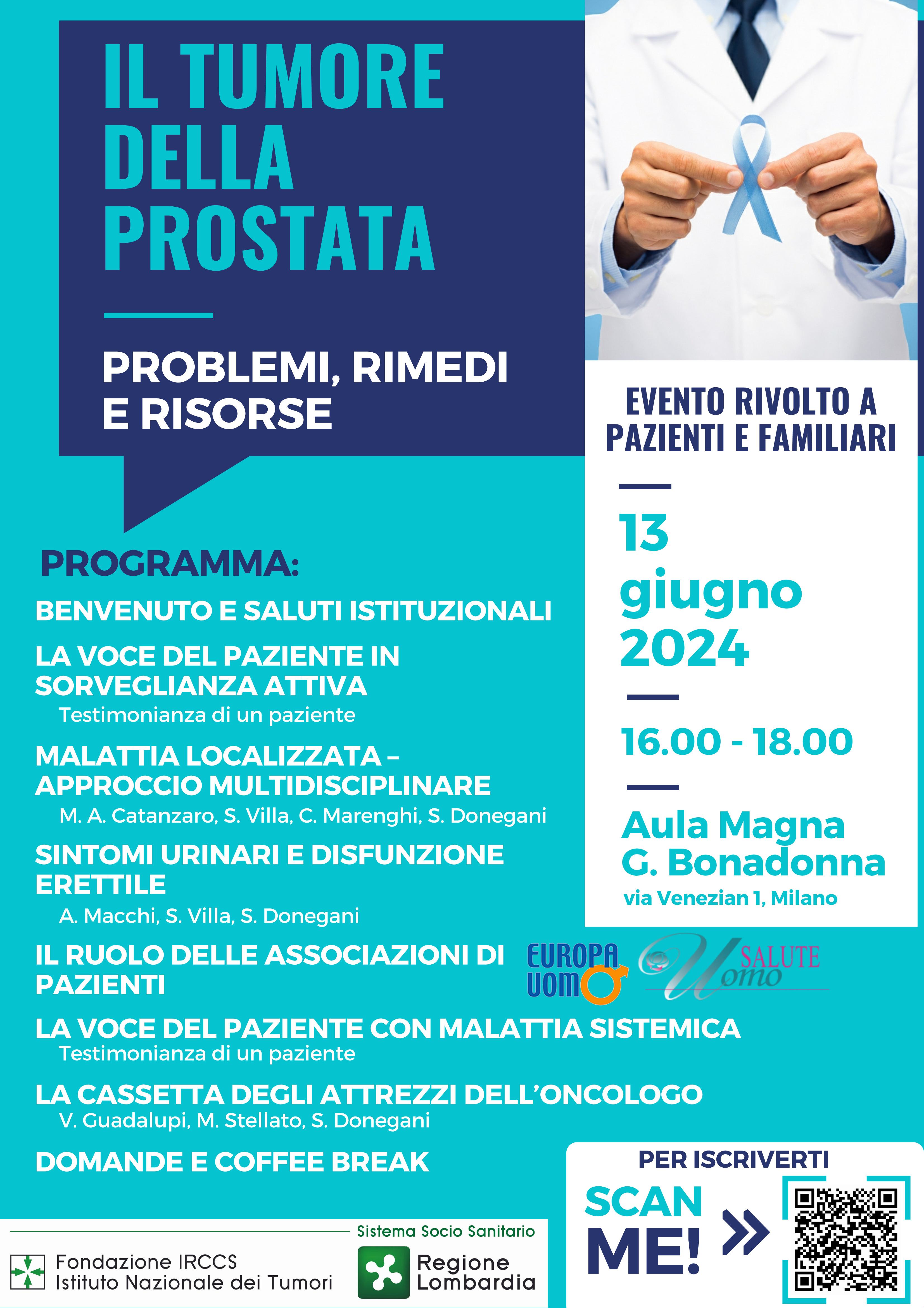 IL TUMORE DELLA PROSTATA – problemi, rimedi e risorse