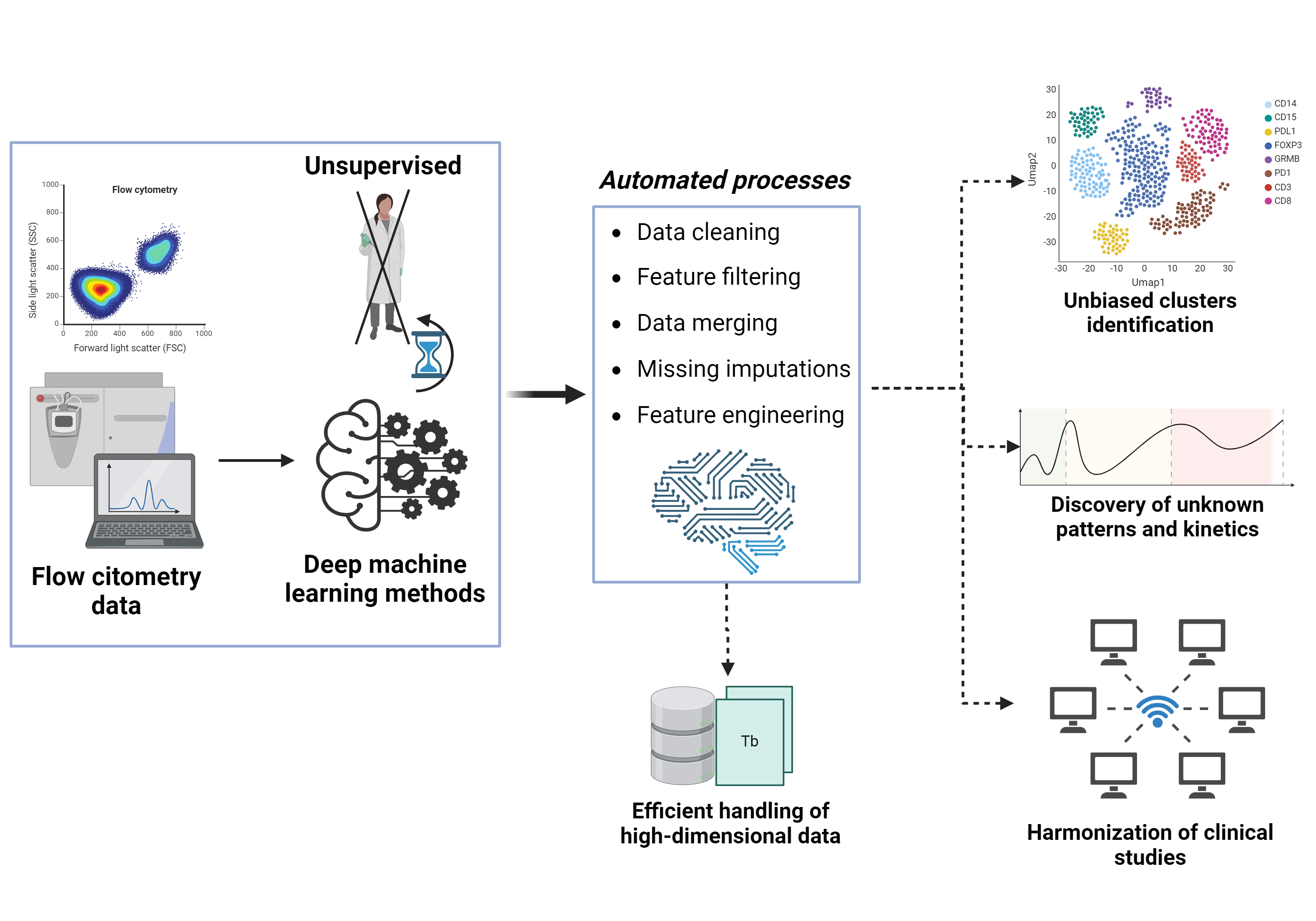 Supervised and unsupervised pattern recognition analysis of immunological parameters in clinical setting